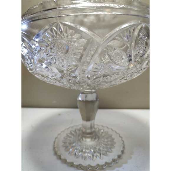 Vintage EAPG Lidded Candy Dish As Is Large 2 Piece Elegant - Picture 15 of 16